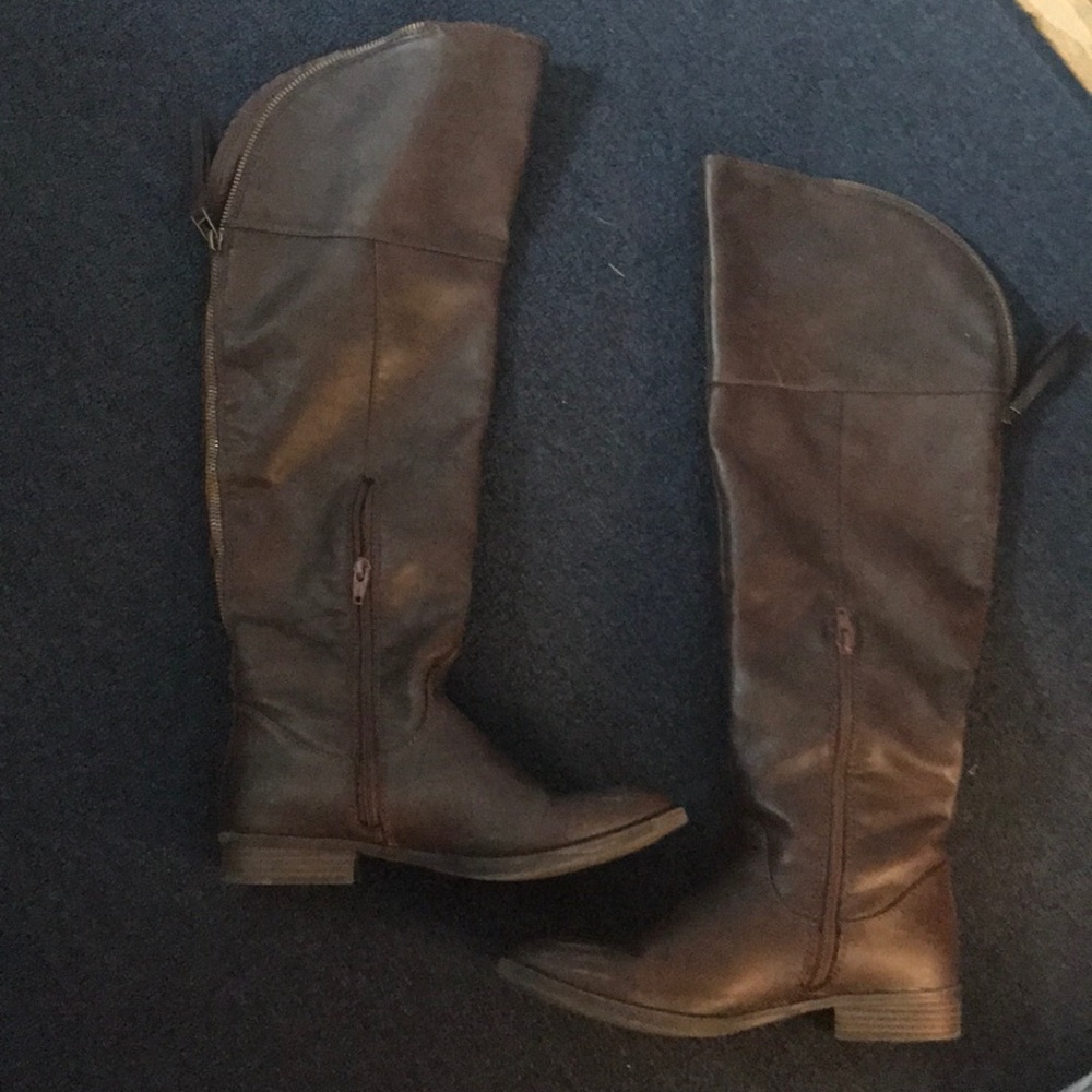 Knee high chestnut boots